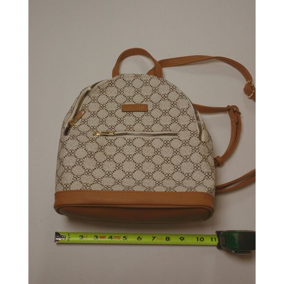 Amy Miller Backpack Wallet Set Cream Tan Floral Monogram Y2K 2 Piece Purse main image 6